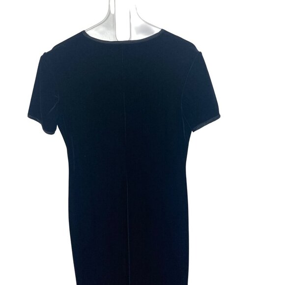 Vintage Ronni Nicole Black Velvet Maxi Dress Womens 4 Stretch 90s Y2K Prom Goth - Picture 10 of 11